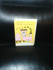 NOS VINTAGE 1950'S FAIRFIELD BABY'S FIRST BIRTHDAY GREETING CARD WITH ENVELOPE - Picture 1 of 2