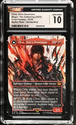 CLIVE, IFRIT'S DOMINANT Final Fantasy Borderless Mythic CGC 10 MTG - Image 1 of 2
