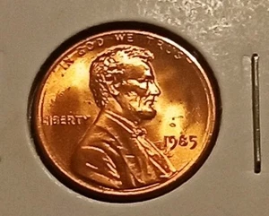 Very Rare 1985P Lincoln Cent 20% (ROTATED REVERSE) Nice Red BU Condition #52 - Picture 1 of 4