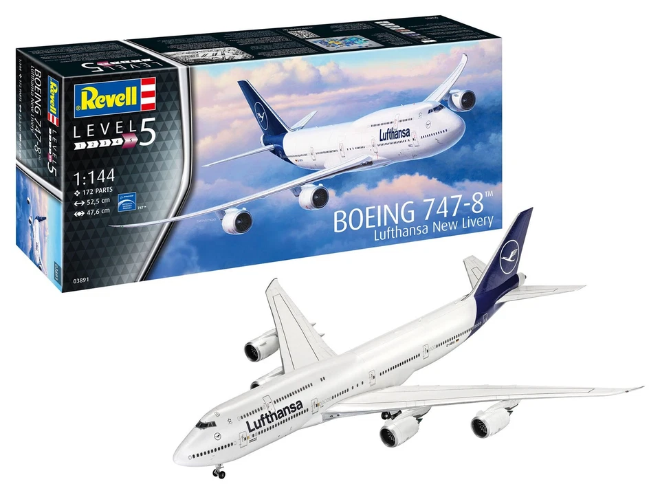 REVEL 03891 MAQUETTE AVION BOEING 747-8 "LUFTHANSA" NEW LIVERY 1/144 - Photo 1/1