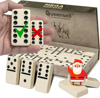 Juego de Dominó Mega Grande 3" para Adultos y Niños - Dominó Doble 6 Boa Clásica Foto 1 de 4