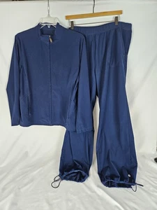 ZENERGY Chico's leichtes Trainingsanzug Set Jacke & Hose XL (3) blau Reißverschluss - Bild 1 von 17