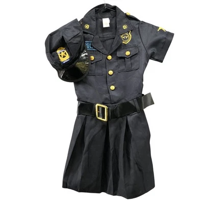 Spooktacular Creations Girls S 5/6-7 Police Costume Dress Full Outfit - Image 1 of 4