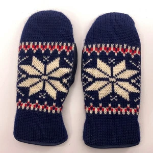 Retro Made In Norway Knit and fabric winter mittens - Picture 1 of 5