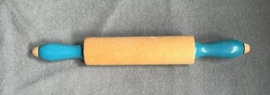 Vintage Mini Rolling Pin with Blue Handles 8" L - Picture 1 of 4