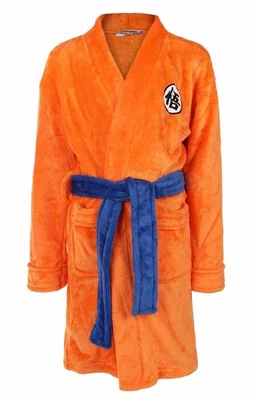 COOLCHANGE Son Goku Kinderbademantel mit GO Schriftzeichen | Größen: 130, 150