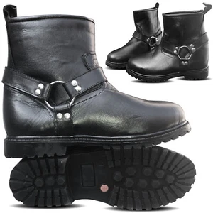 Stivali Moto Pelle Motociclista Impermeabili Sport Scarpe Urbane UK 7-12 - Foto 1 di 6