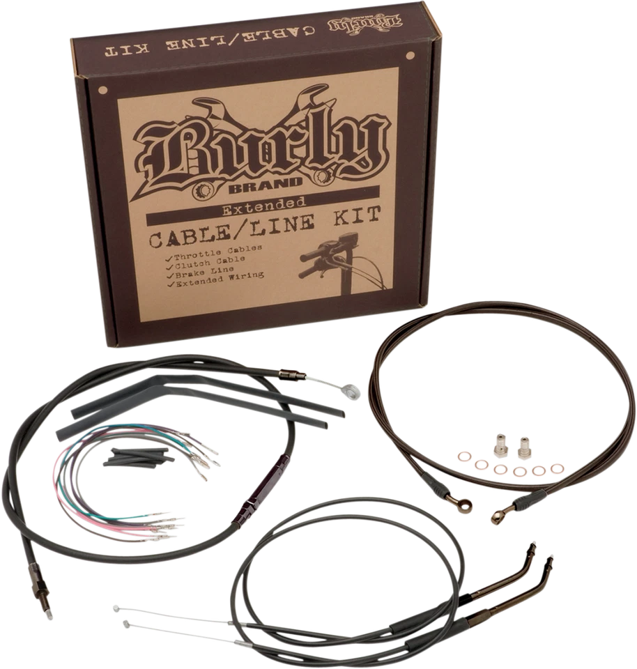 Burly Cable/Brake Line Kit for 16" Ape Bars Harley FXDWGI Dyna Wide Glide 2006 - Image 1 of 1