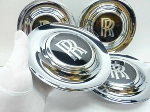 Rolls Royce GHOST WRAITH DAWN Wheel Center Caps Chrome 4pcs Set 6773461 - Picture 1 of 10