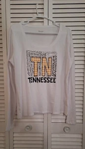 Tennessee Volunteers Long Sleeve Cotton T-shirt Women's Miss Size XL (16-18) - Picture 1 of 2