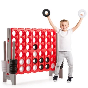 Jumbo 4-to-Score 4 in A Row Giant Game Set Outdoor Indoor Adults Kids Family Fun - Picture 1 of 12