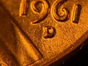 1961-D RPM D/D Lincoln Memorial Cent Extremely RARE - Picture 1 of 8