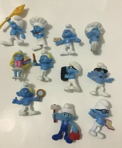 SMURFS PEYO MCDONALDS LOT OF 11 FIGURES HAPPY MEAL TOYS 2013 - Picture 1 of 6