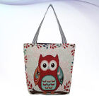 Owl Handbag Women's Embroidered Handbag Washable Grocery Tote Bag