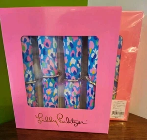 NWT Lilly Pulitzer GWP Printed Napkins And Rings 4 Hottie Dottie Free Shipping - Picture 1 of 3