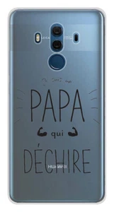 Coque en silicone imprimée compatible Huawei Mate 10 Pro Papa qui déchire - Picture 1 of 3