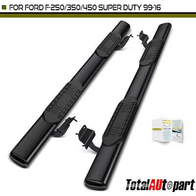 for Ford F-250 F-350 F-450 Super Duty Crew Cab Pickup 6" Oval Nerf Bar Side Bars - Image 1 of 4