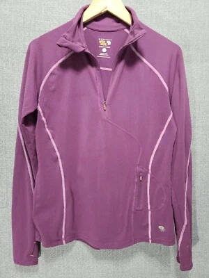 Pullover ligero Mountain Hardwear 1/4 cremallera para mujer talla mediana púrpura B25 Foto 1 de 4