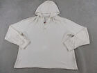 Ralph Lauren Sweater Men 2XL XXL Cream White Hoodie Waffle Knit Thermal Pullover