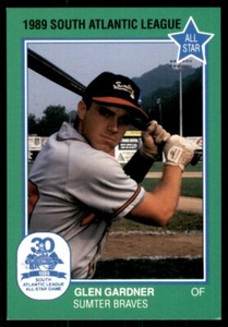 1989 Grand Slam South Atlantic League Glen Gardner Sumter Braves #42