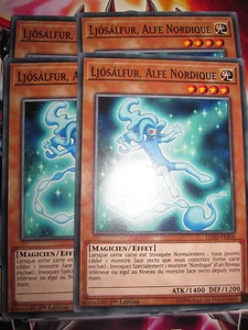 YU-GI-OH! COM PLAYSET (LOT DE 4) LJOSALFUR BÊTE NORDIQUE LEHD-FRB06 ED 1 NEUF - Picture 1 of 1