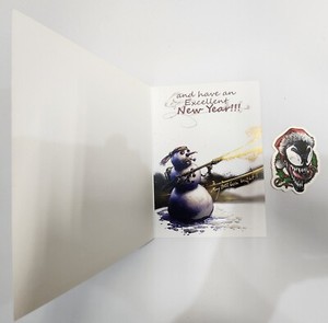  Clayton Crain Christmas Card 2021  Ltd 269/500 Includes Venom Santa Sticker