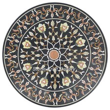 42" marble Table Top pietra dura semi precious stones inlay Handmade Work Decor