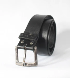 Route 66 Mens Leather Belt 47" Black Vintage - Picture 1 of 19