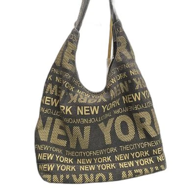 Bolso de Hombro Robin Ruth Hobo Nueva York Gris y Dorado Foto 1 de 4