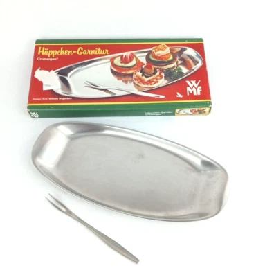 老式不锈钢 Petite 服务器 Appetizer 托盘叉 WMF CROMARGAN 德国 — 第 1/4 张图片