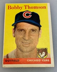 1958 Topps # 430 Bobby Thomson Baseball Card Chicago Cubs - Picture 1 of 2
