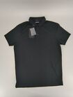 J Lindeberg Alfred Golf Men's Polo Short Sleeve Shirt in Black Size Medium NWT