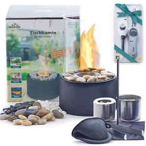 Tischkamin Tischfeuer Bio Ethanol Zimmer Innen Außen Kamin Indoor Feuer Deko - Bild 1 von 12