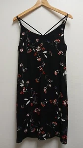 NWT Worthington Black Floral V Neck Sleeveless Dress Size 10 - Picture 1 of 20
