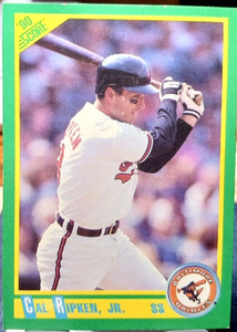 1990 SCORE Baseball Card of Cal Ripken Jr. HOF #2 (NM) Free Returns