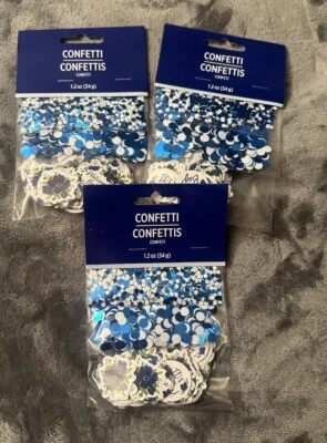 Украшения для душа ребенка фольга карта запас конфетти Baby мальчика цветочный стол - Изображение 1 из 3