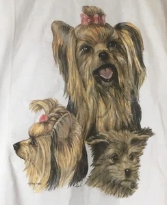 1994 BEST FRUIT OF THE LOOM YORKSHIRE TERRIER YORKIE LARGE SINGLE STITCH T-SHIRT - Picture 1 of 13
