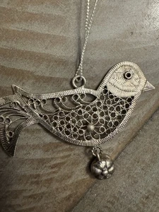 Filigraner Vogel Anhänger Ornament Metropolitan Museum Art MMA 925 Sterling Silber - Bild 1 von 4