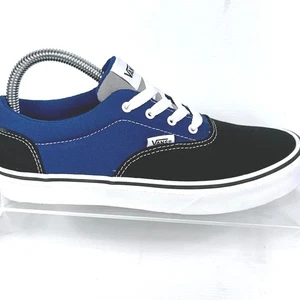 Vans Size 6 Era Youth Doheny Boys Black Blue Canvas Skate Sneakers Shoes - Picture 1 of 14