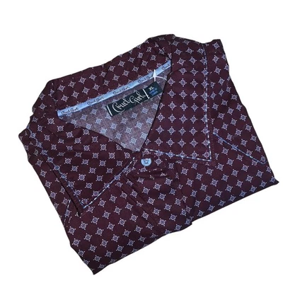 Camisa Cruel Girl Mujer Arena Fit Western LS XL Granate y Lt Azul Perla Snap Nuevo con Etiquetas Foto 1 de 4