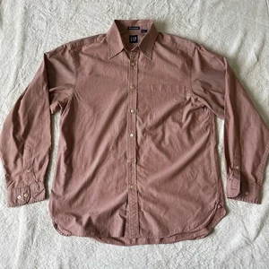 Gap Mens Shirt Long Sleeve Button Down | Medium | 80’s Two Poplin , Striped - Picture 1 of 14