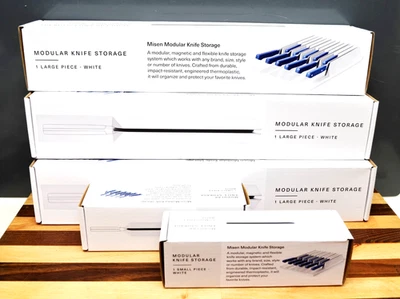 Lot of Misen Modular Knife Storage 5 Pc Set -  2 Small & 3 Large Pcs White - NEW - Image 1 of 4