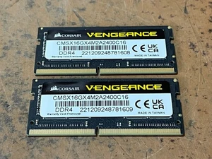 Corsair Vengeance 16GB (2X8) DDR4 SODIMM 2400MHz CL16 cmsx16gx4m2a2400c16 - Picture 1 of 2