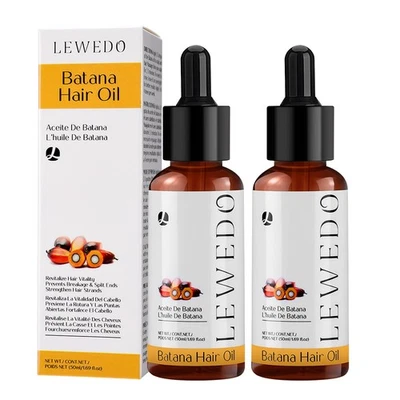 Suero de aceite de batana natural 2 piezas para el crecimiento del cabello reducir la pérdida de cabello nutritivo y suave Foto 1 de 4