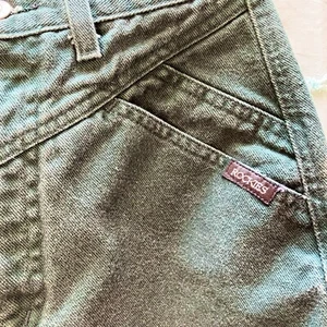Rockies Rocky Mountain Jeans Women’s 27/5 24X36 Bareback Green Denim Mom Vintage - Picture 1 of 8
