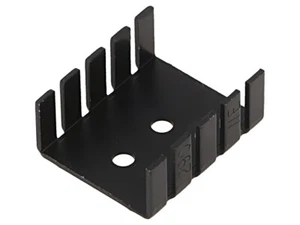 5 x radiateur 290-2AB : en relief U TO202,TO218,TO220 noir L : 30 mm W : 25,4 mm Wakef - Photo 1/1