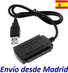 Cable Adaptador USB a IDE SATA 2,5" 3,5" Para Discos duros DVD CD Windows 8 8.1 - Imagen 1 de 1