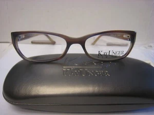 KAY UNGER   EYEGLASS  FRAME K147 in BROWN  49-16-135-26.5V  W/CASE  AUTHENTIC - Picture 1 of 8