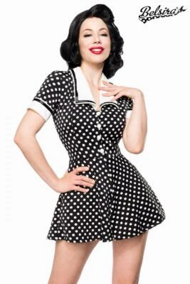 Retro-Jumpsuit Matrosenkragen Rockabilly Stil gepunktet Einteiler 50er Gr 2XL - Bild 1 von 4