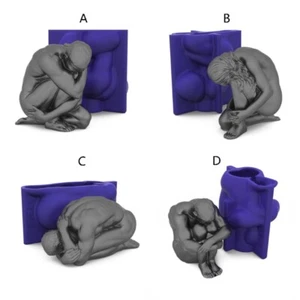 3D Human Body Mold Silicone Mold Large Fondant Mold Portrait Mold - Imagen 1 de 12